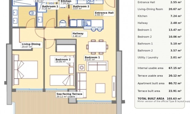 Venta - Apartamento / piso -
Benidorm